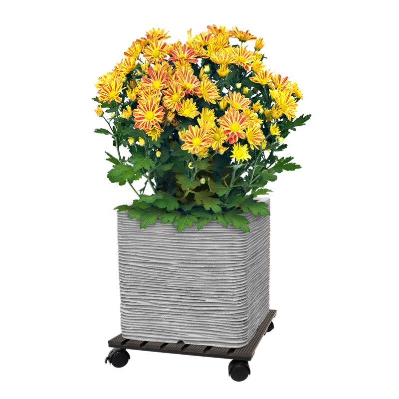 18525 Wood poly composite 40cm pot trolley lifestyle