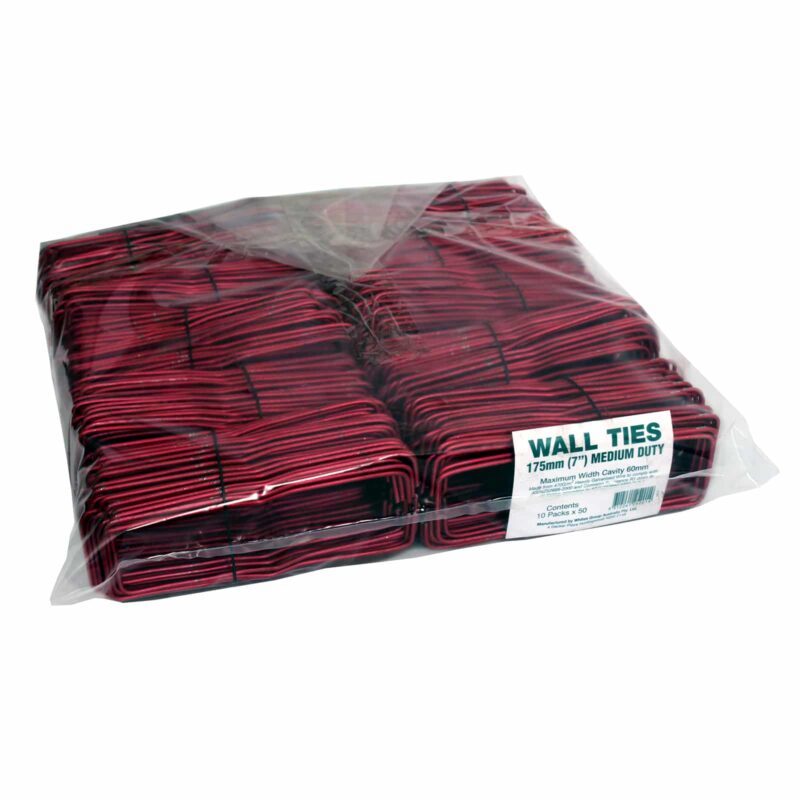 25201 Wall Ties Red Medium 175mm 500pk