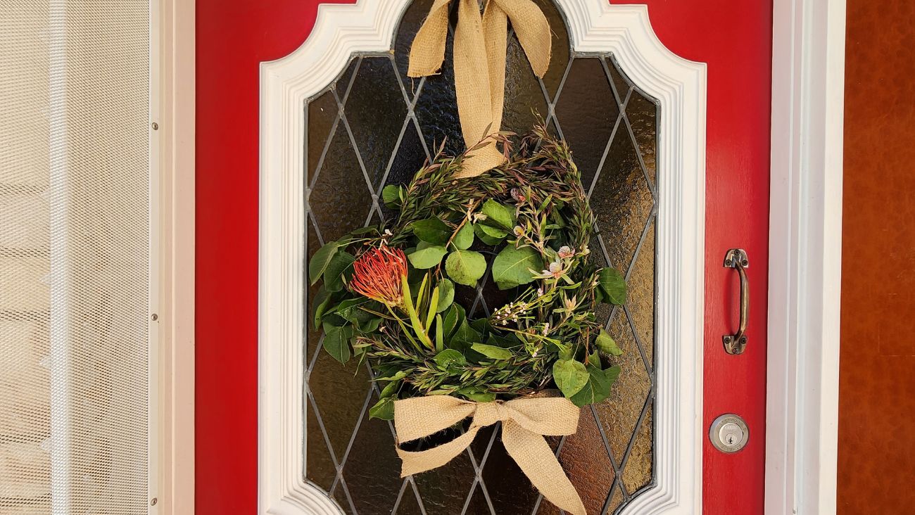 Jack christmas wreath front door