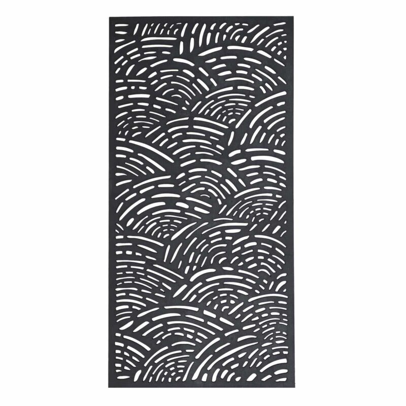 33614 Matrix Curves Decor Screen Charcoal
