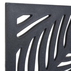 33620 Matrix Ferns Decor Screen Charcoal - close up