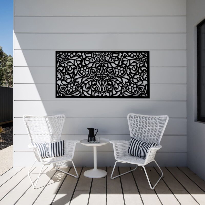 34230 Baroque Wall Art Charcoal lifestyle