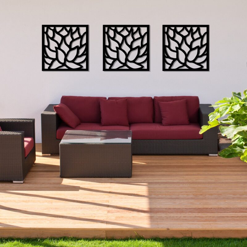 34214 Lotus Wall Art Charcoal lifestyle