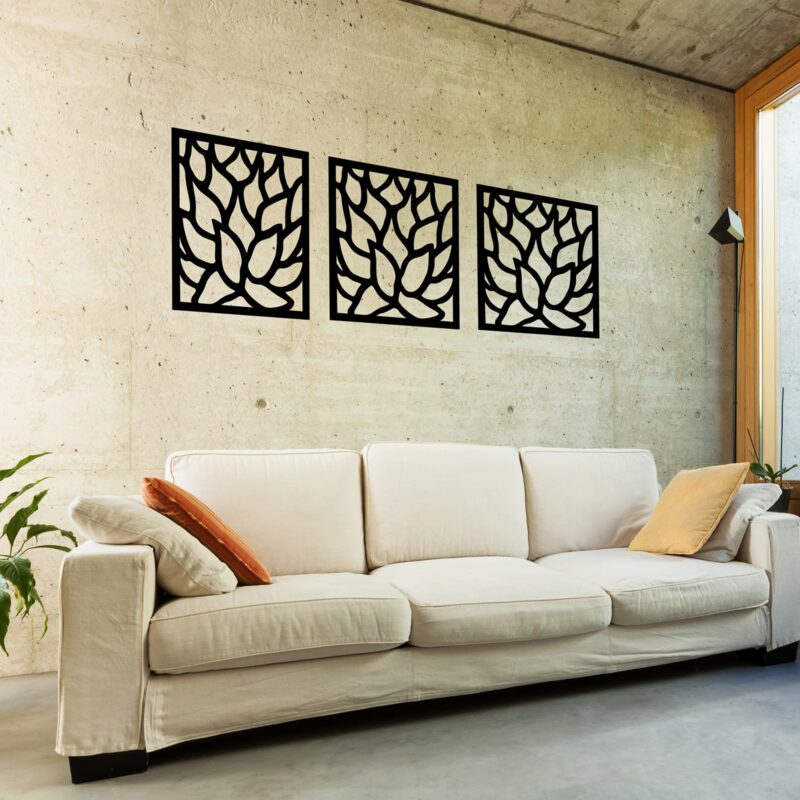 34214 Lotus Wall Art Charcoal lifestyle