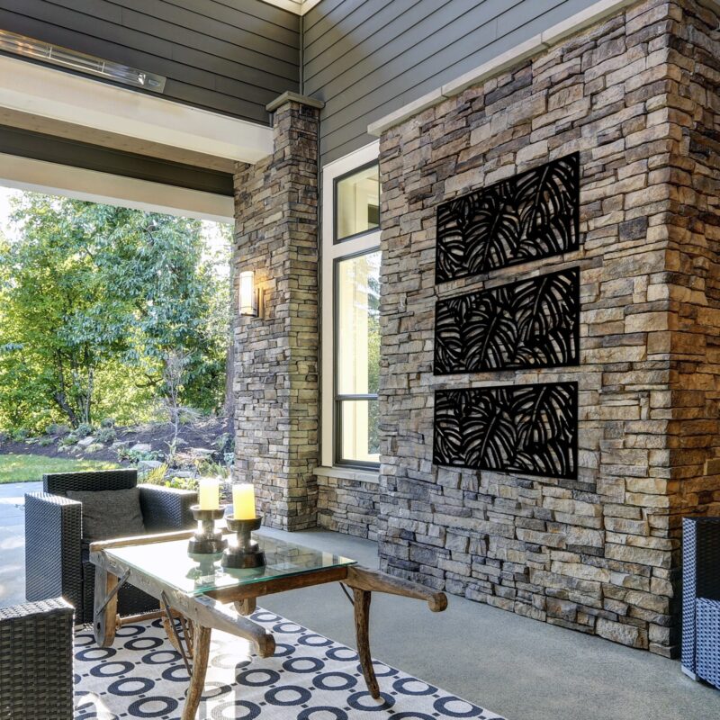 34234 Monstera Wall Art Charcoal lifestyle