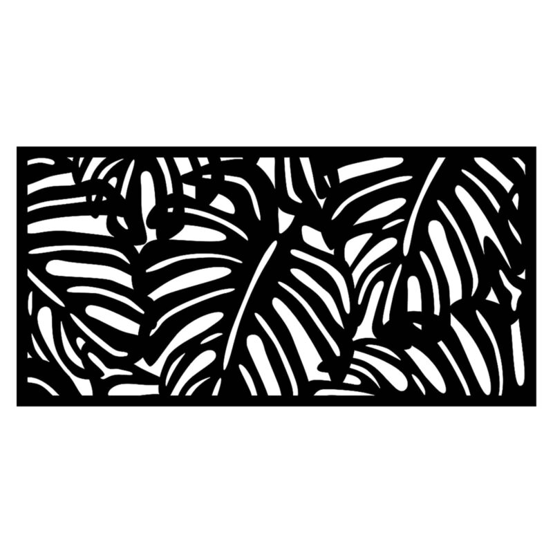 34234 Monstera Wall Art Charcoal