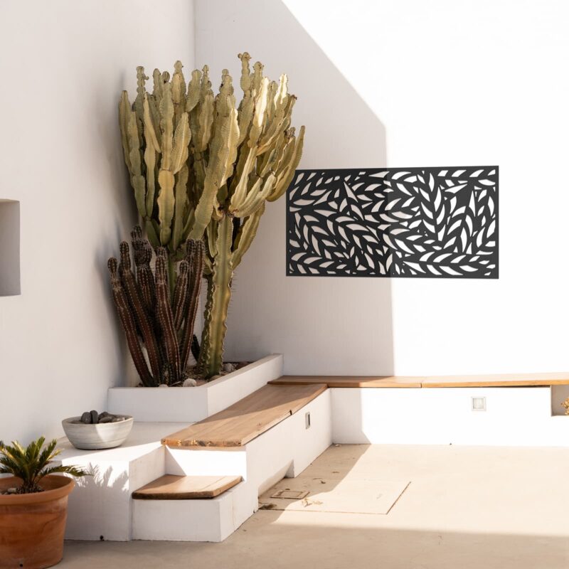 34243 Palm Wall Art Charcoal lifestyle
