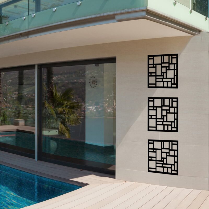 34217 Tiles Wall Art Charcoal lifestyle