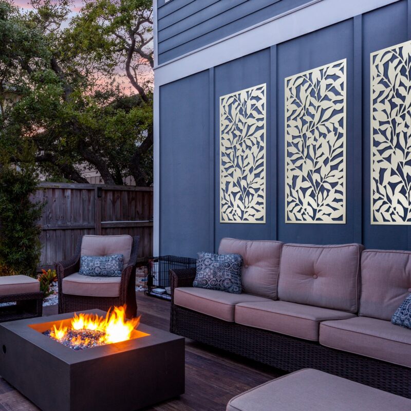 Jack Matrix Decor Screen Tangle Off White Fireplace Cover