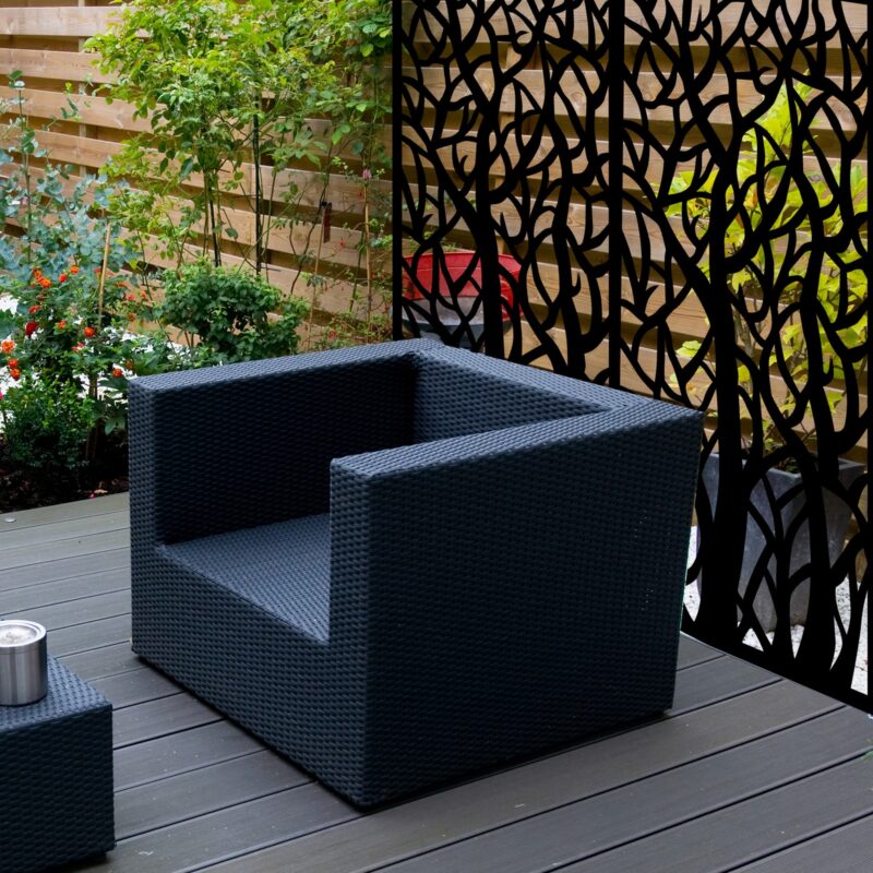 Jack Matrix Decor Screen Woodland Charcoal decking fence