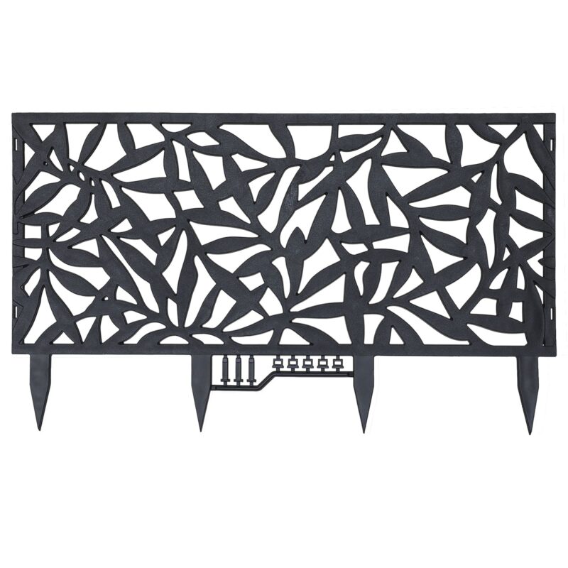 Matrix Garden Edging Foliage 900x400mm Charcoal