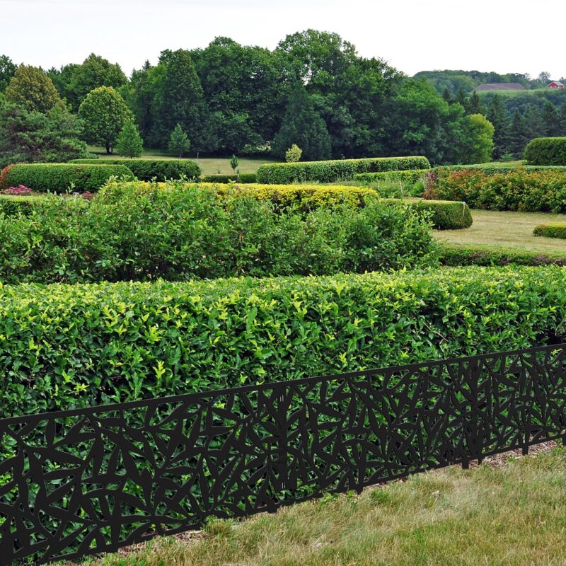 Matrix Garden Edging Foliage 900x400mm Charcoal flower beds