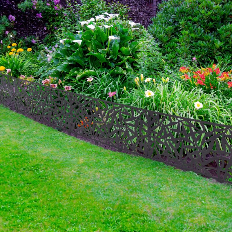 Matrix Garden Edging Foliage 900x400mm Charcoal summer garden